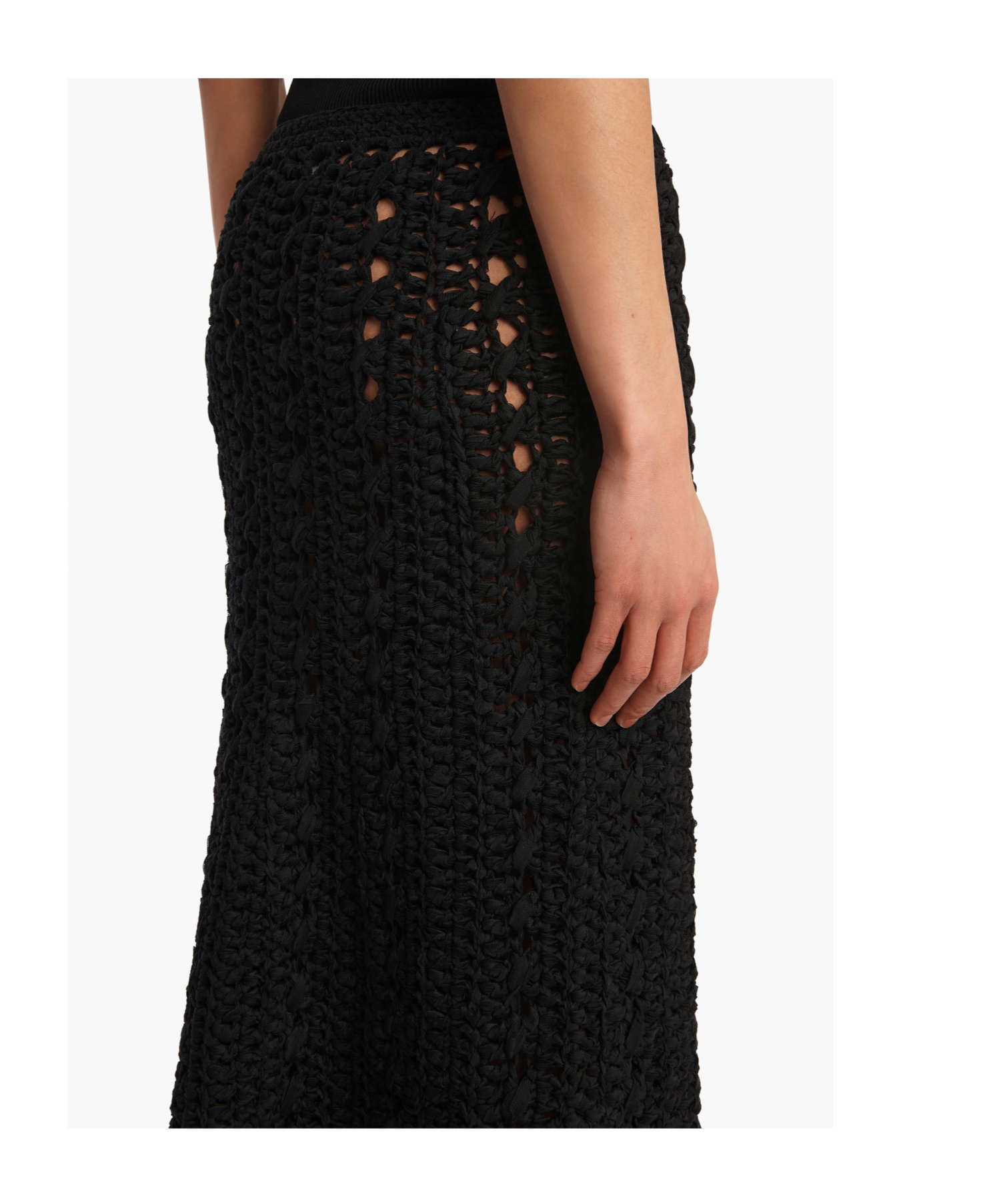 Khaite Crochet Skirt In Black