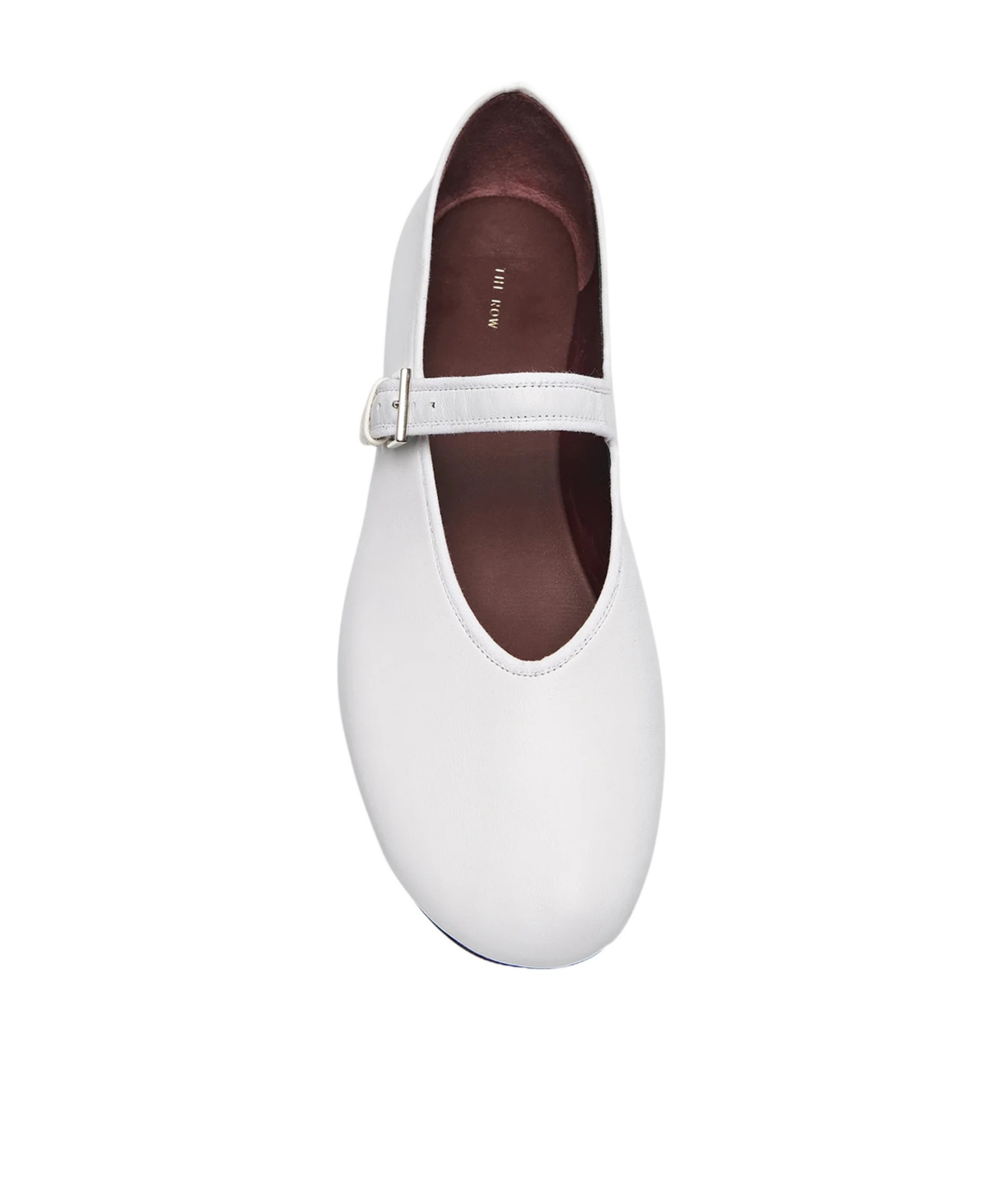 The Row Boheme Mj Leather Ballerina Shoes In White