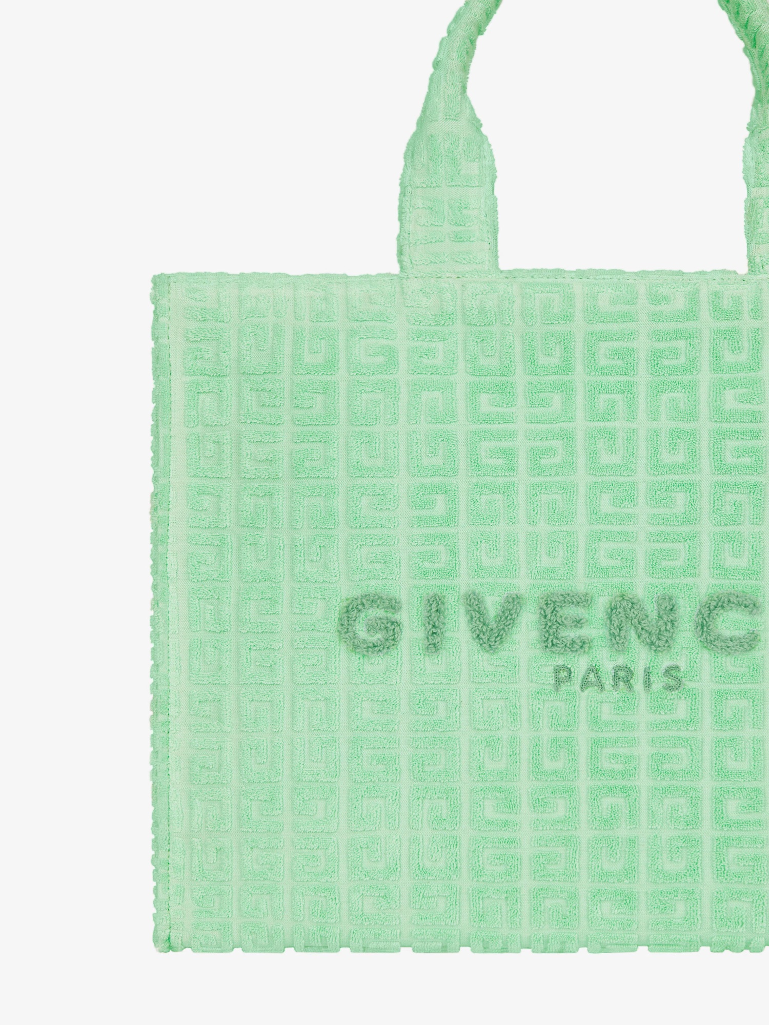 Givenchy Medium 4g Towelling-finish Tote Bag In Green