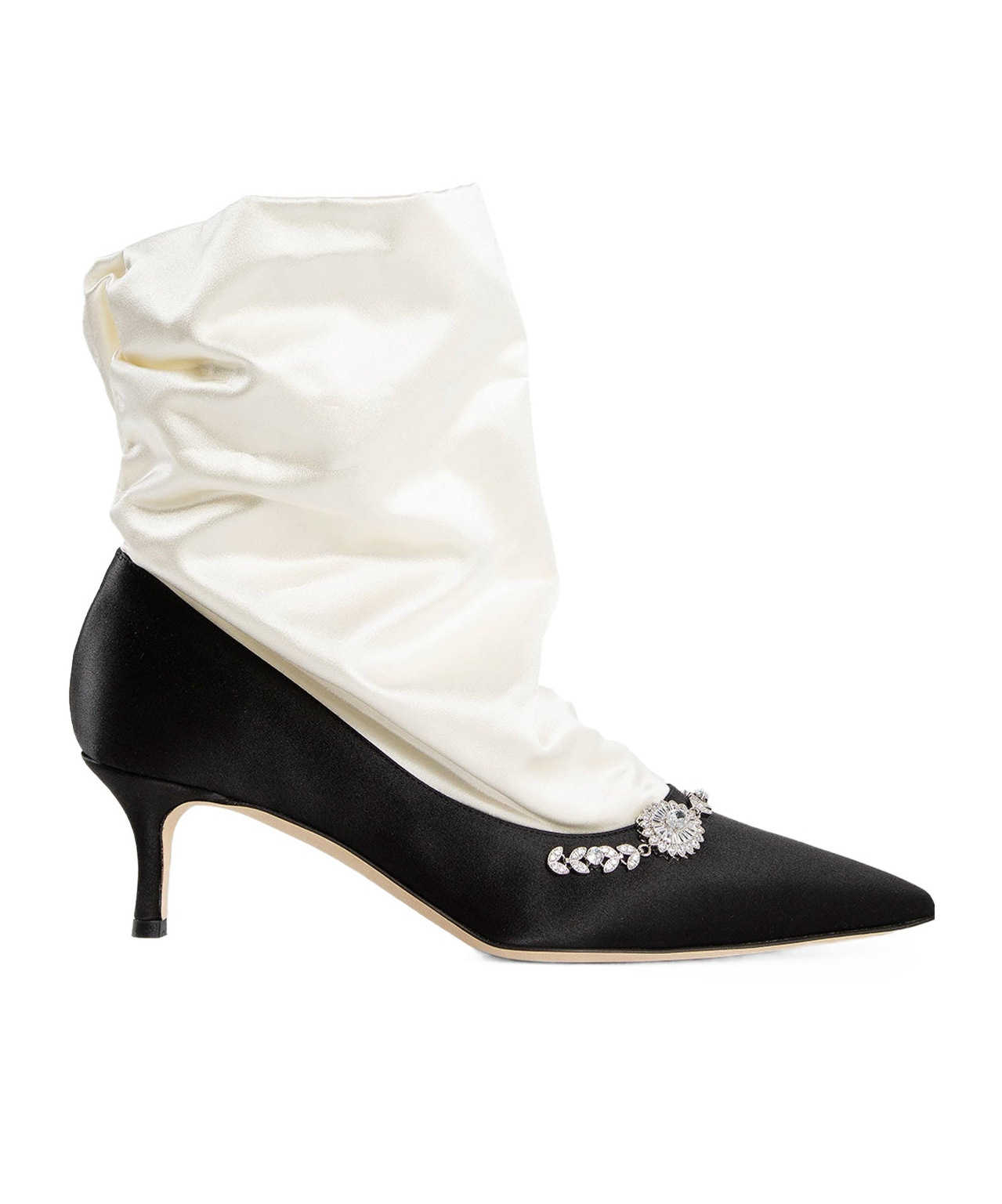 Manolo Blahnik Satin Decorative High Heels In Multi