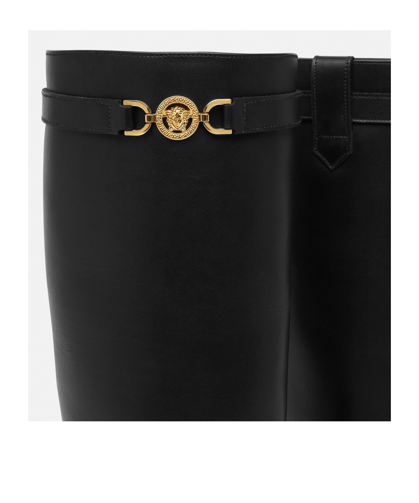 Versace Black High Boots With '95 Medusa Detail In Black
