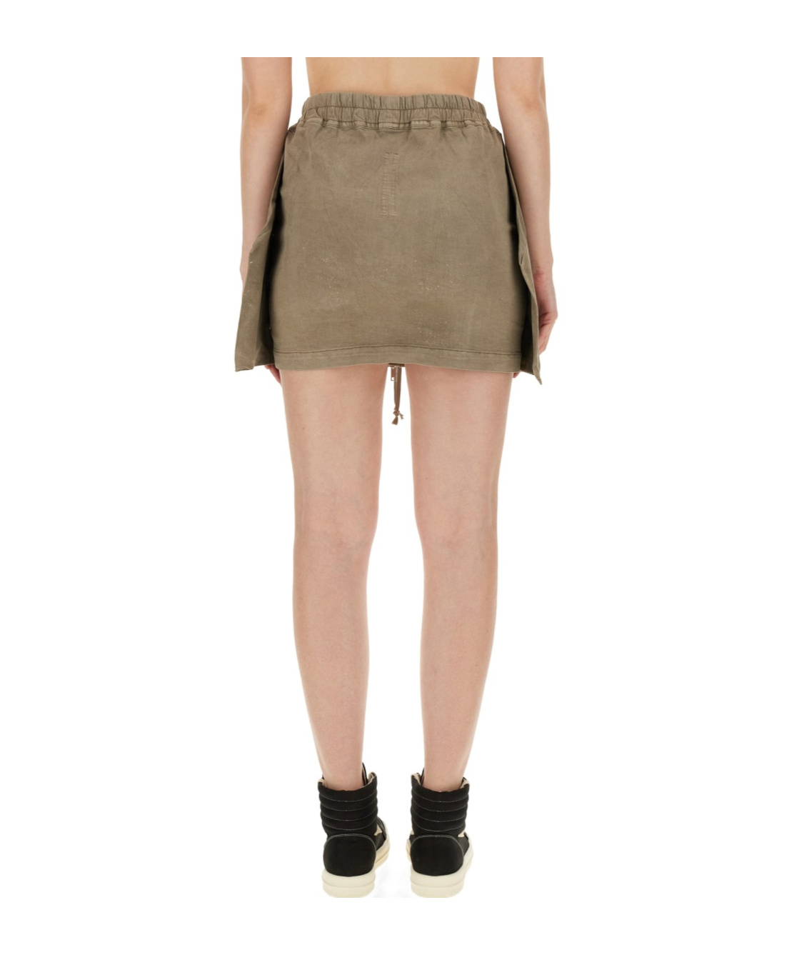 Rick Owens Drkshdw Mini Lido Skirt In Brown