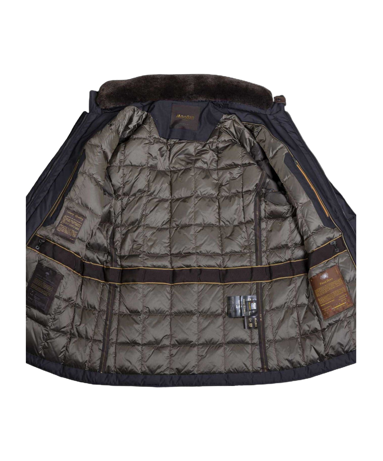 Moorer Long-sleeved Down Jacket In Black