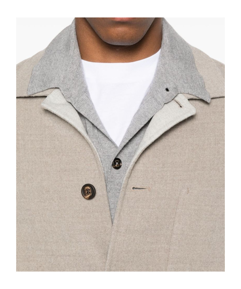 Eleventy Button-fastening Patch-pocket Jacket In Neutral
