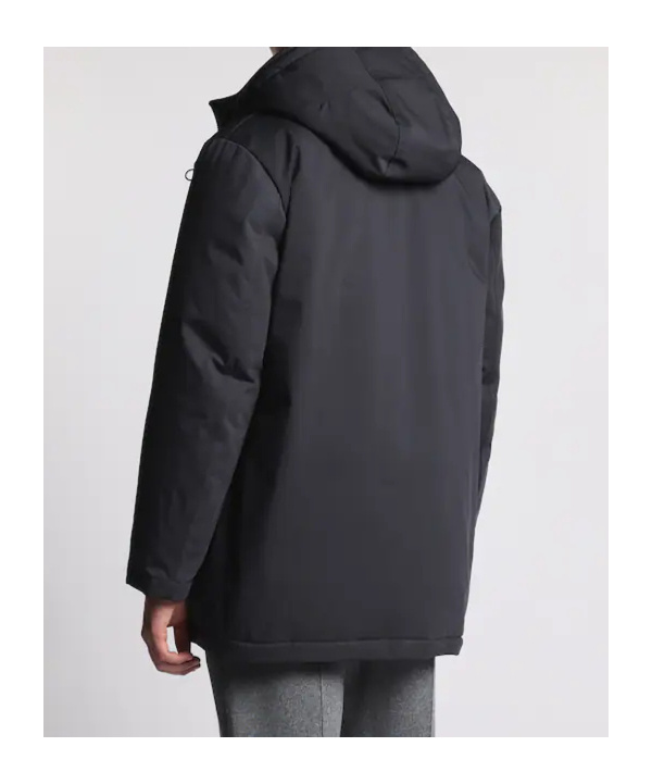 Fay Button-fastening Hooded Jacket In Blue