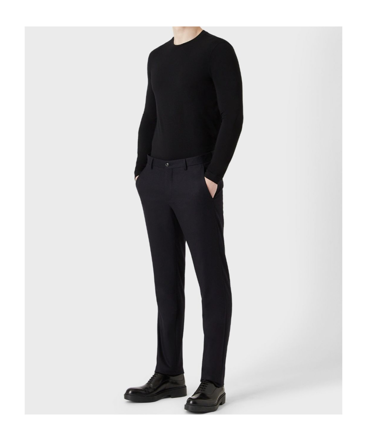 Giorgio Armani Viscose Blend T-shirt In Black