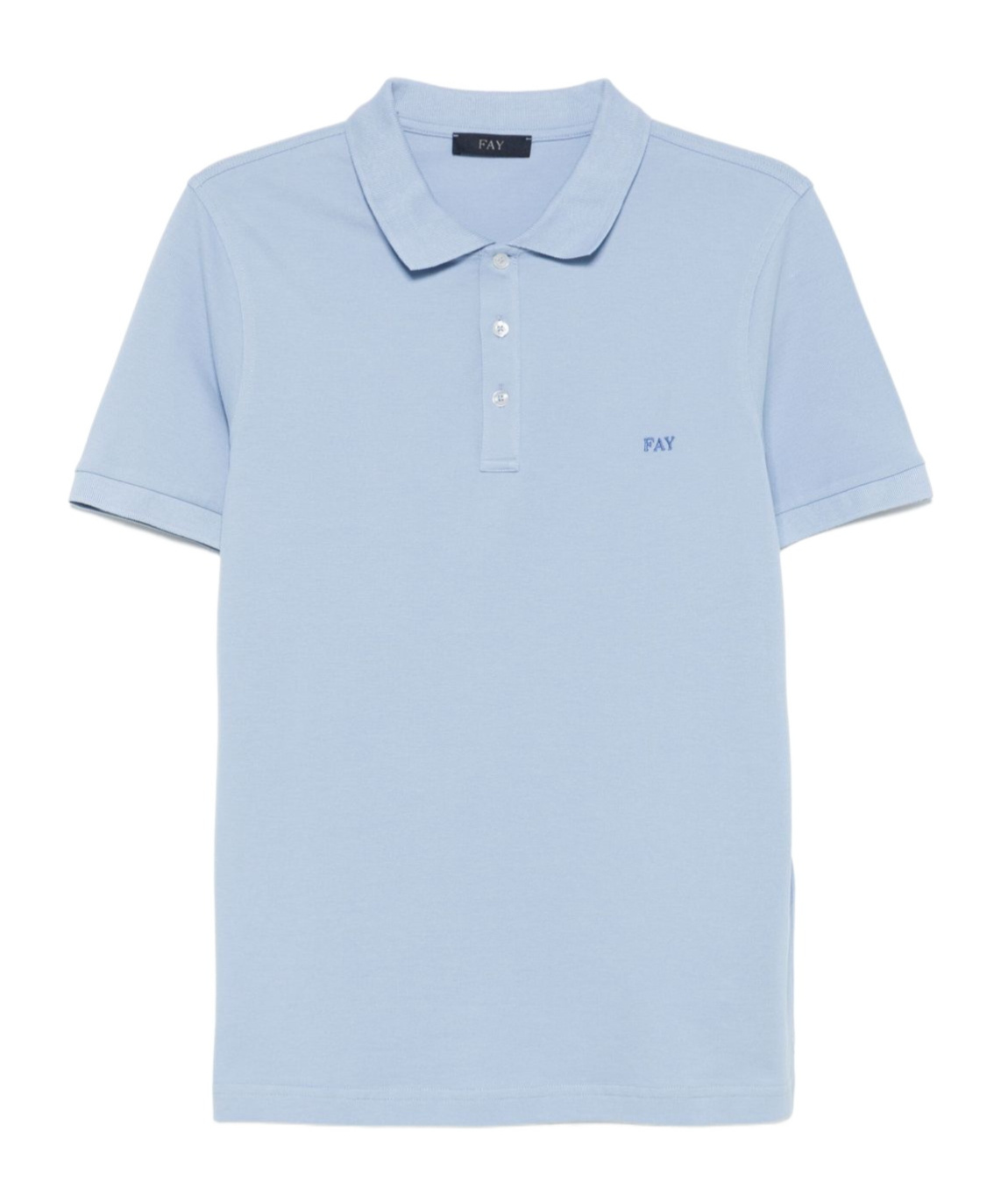 Fay Polo Db Collar Piquet In Blue