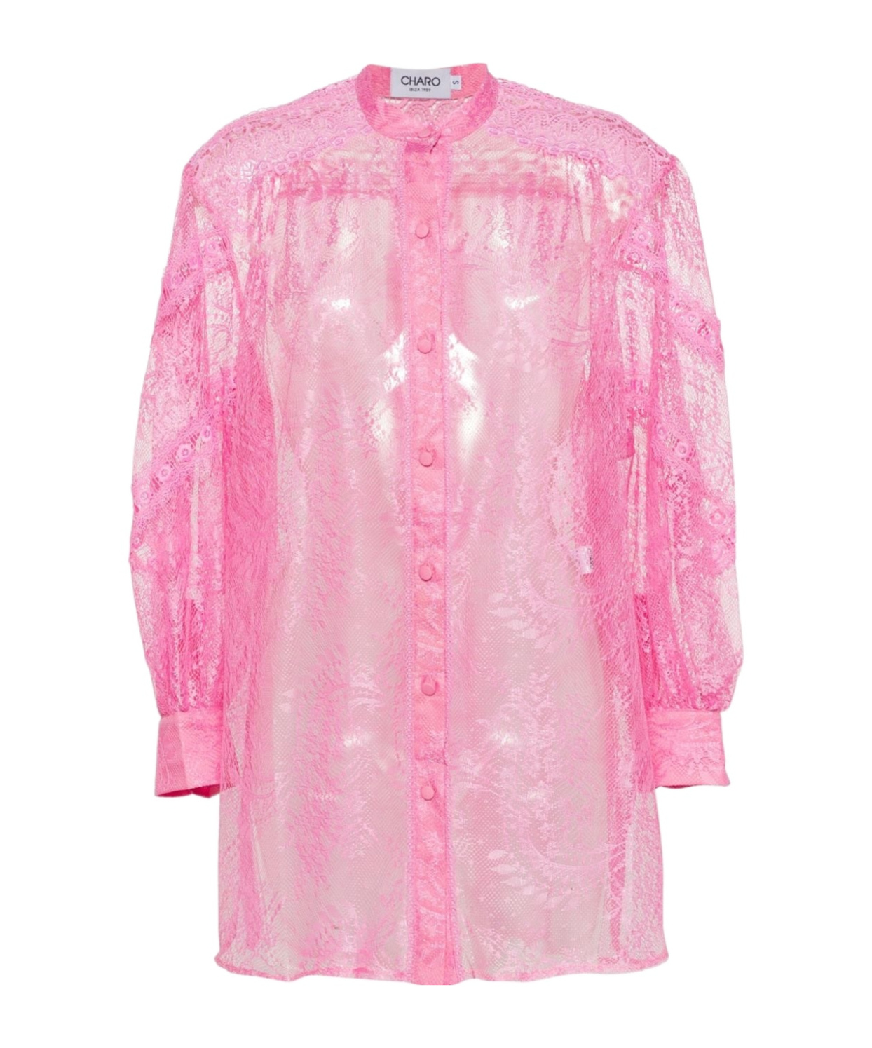 Charo Ruiz Lumie Lace-design Shirt In Pink