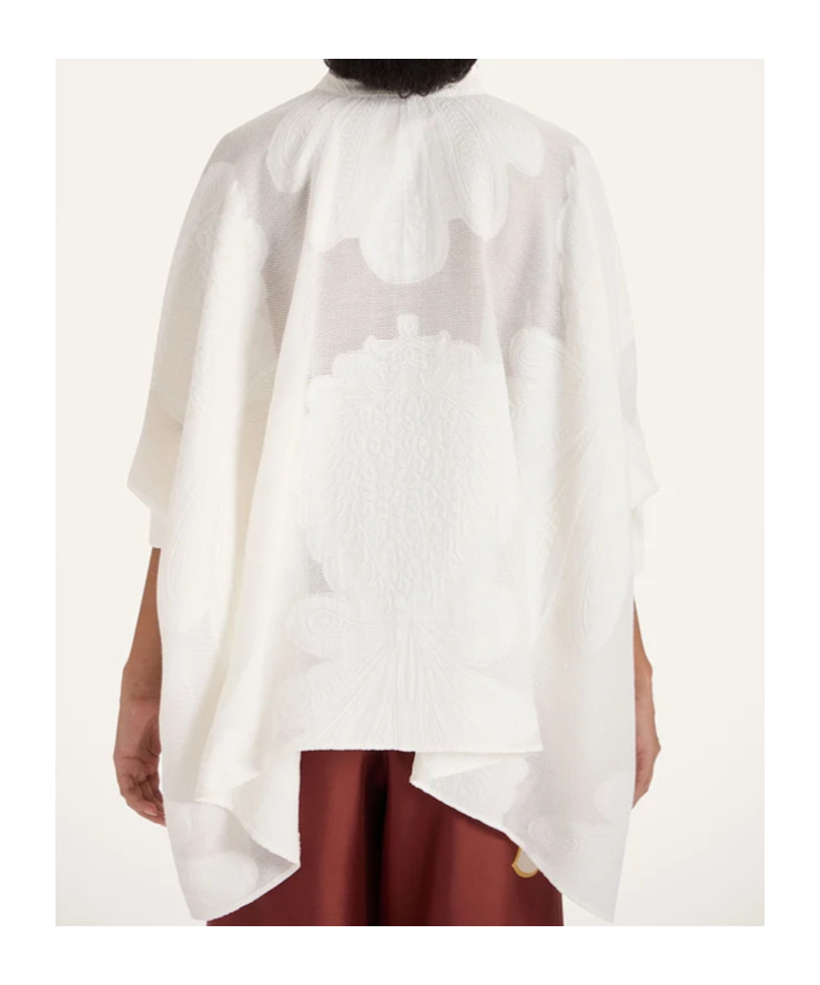 La Doublej Foulard Asymmetric Shirt In White