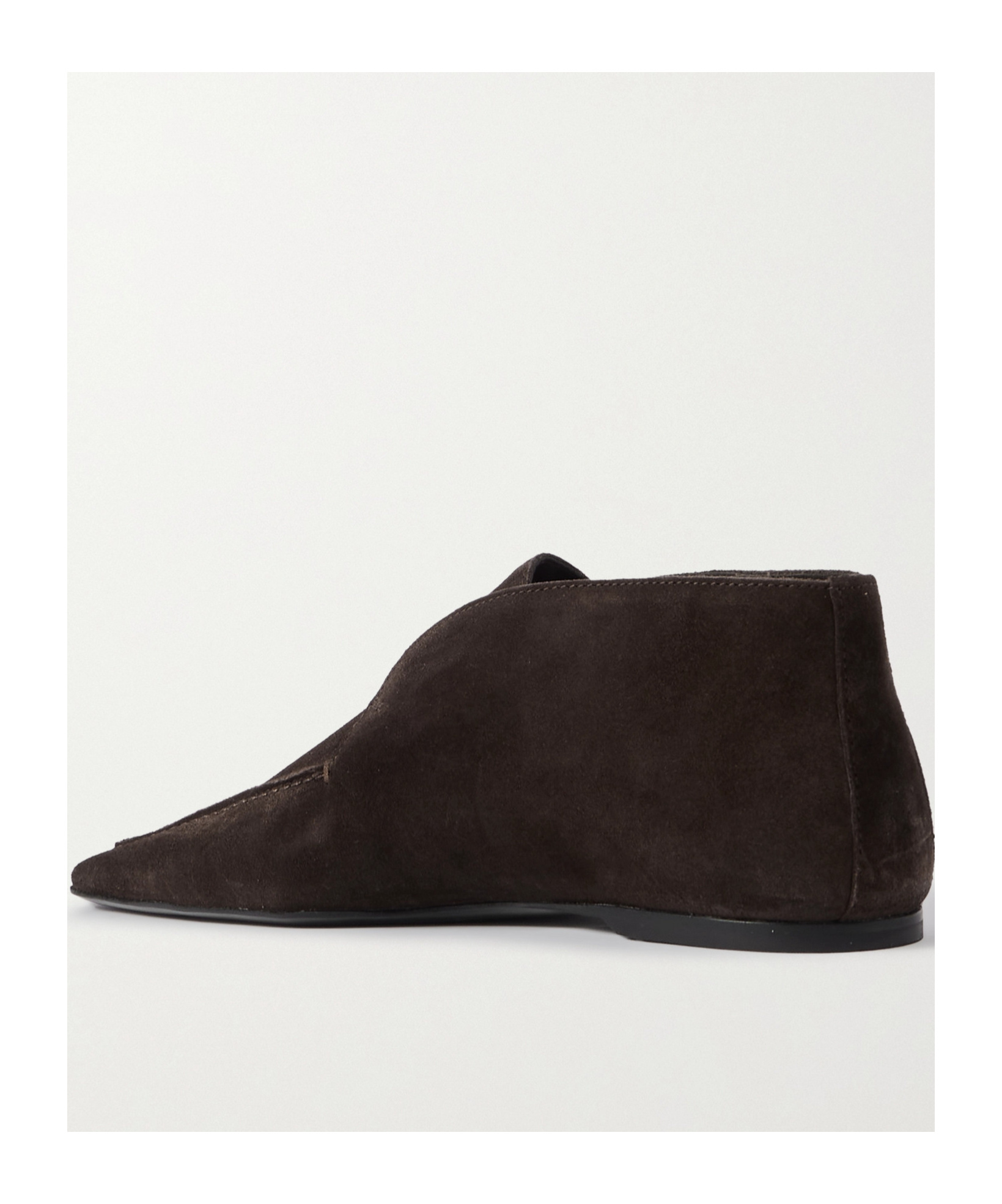 Totême Square-toed Ankle Boots In Black