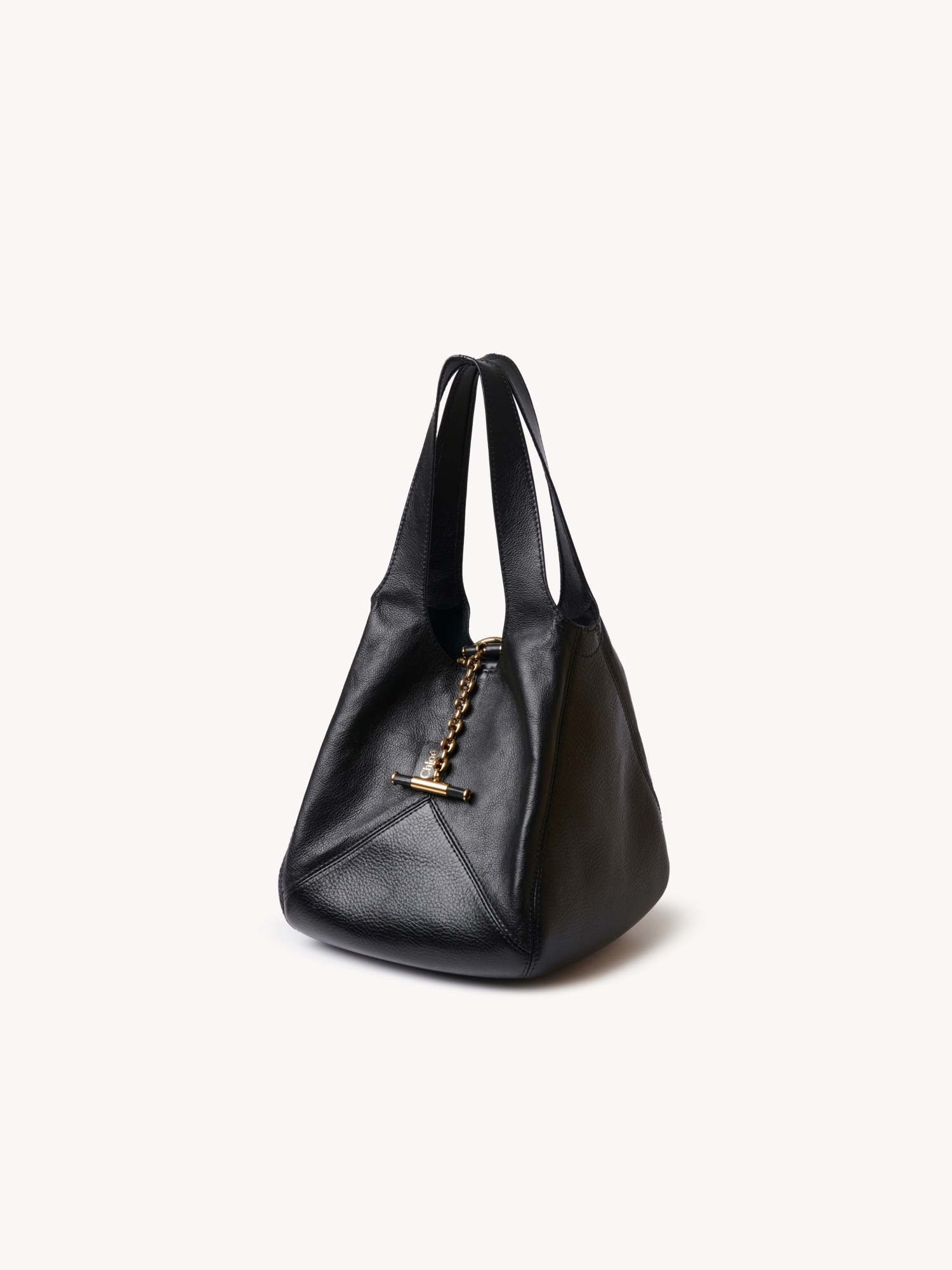 Chloé Balloon Small Grained Leather Bag In Black