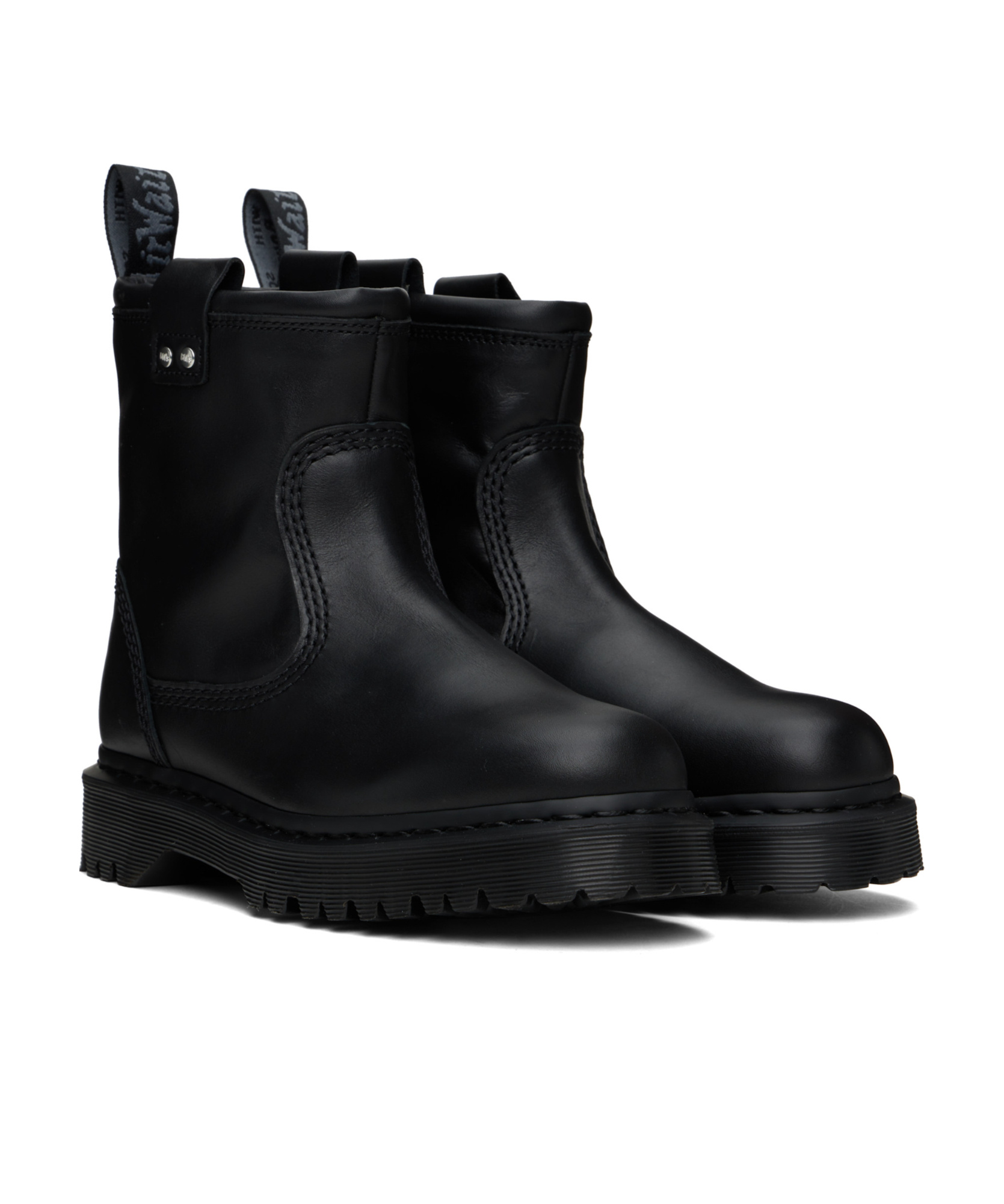 Dr. Martens' Pull Tab Short Boots In Black