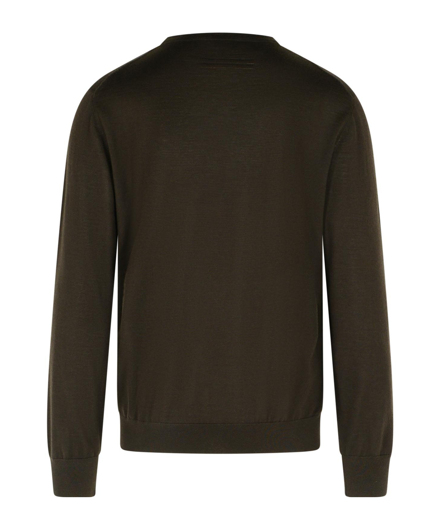 Zegna Cashmere Blend Crew Neck Sweater In Brown