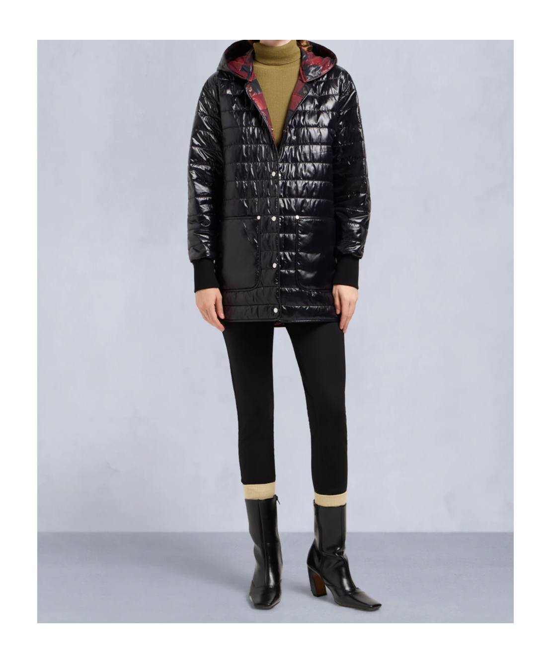 Moose Knuckles Hooded Jacket In Black