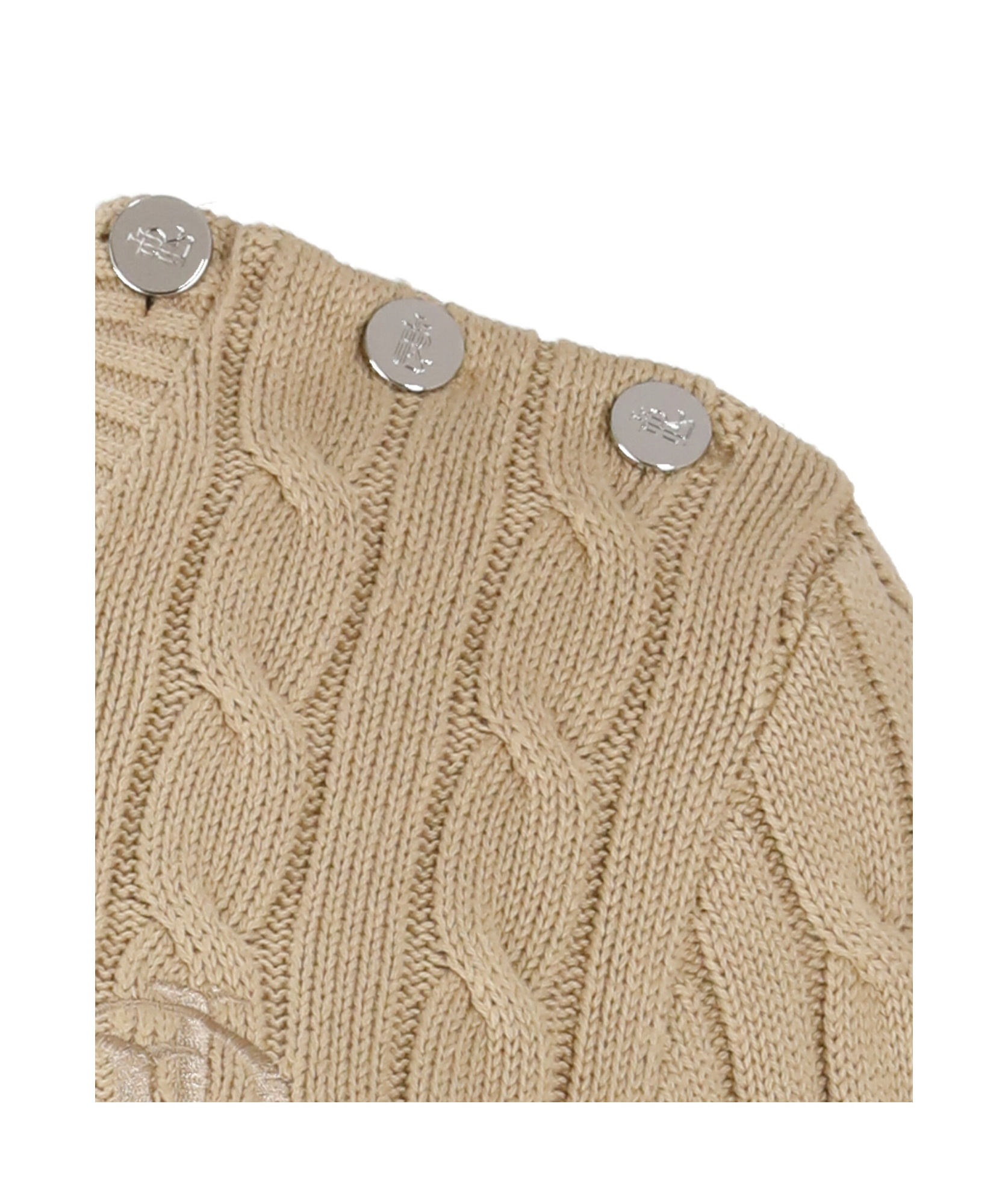 Polo Ralph Lauren Sweater With Embroidered Logo In Nude