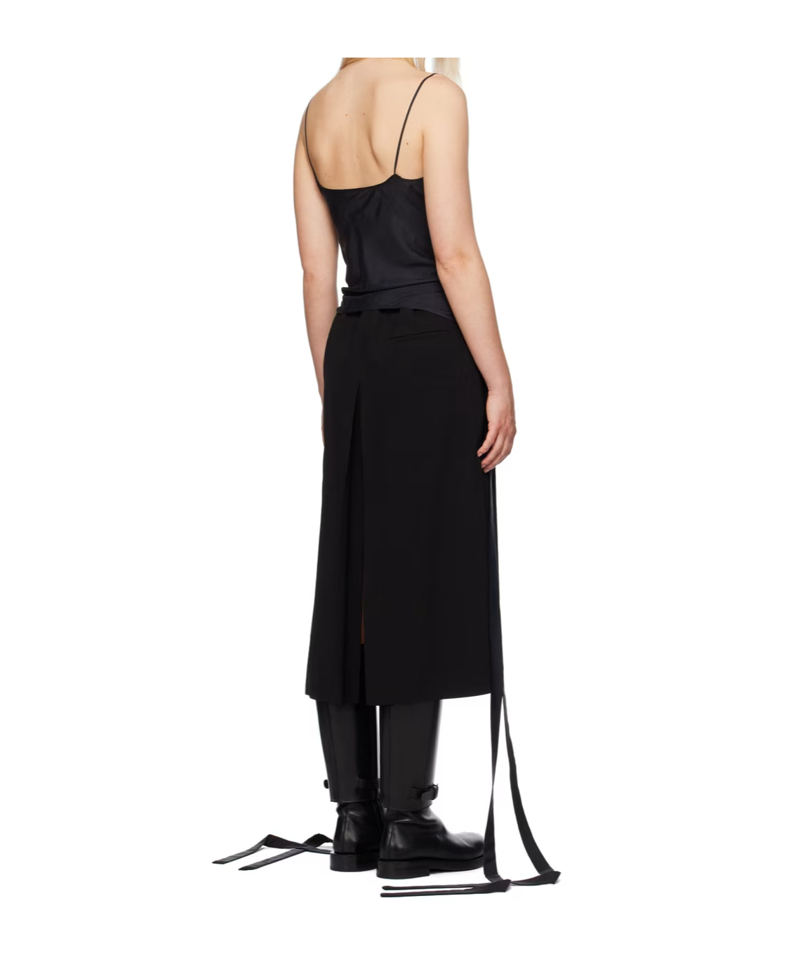 Ann Demeulemeester Black Skya Fluid Tank Top In Black