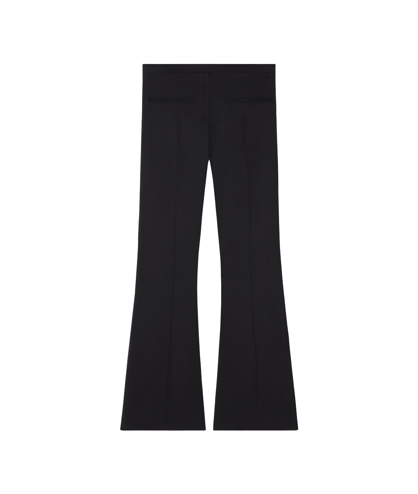 COURRÈGES WOOL BLEND FLARED MID-RISE PANTS