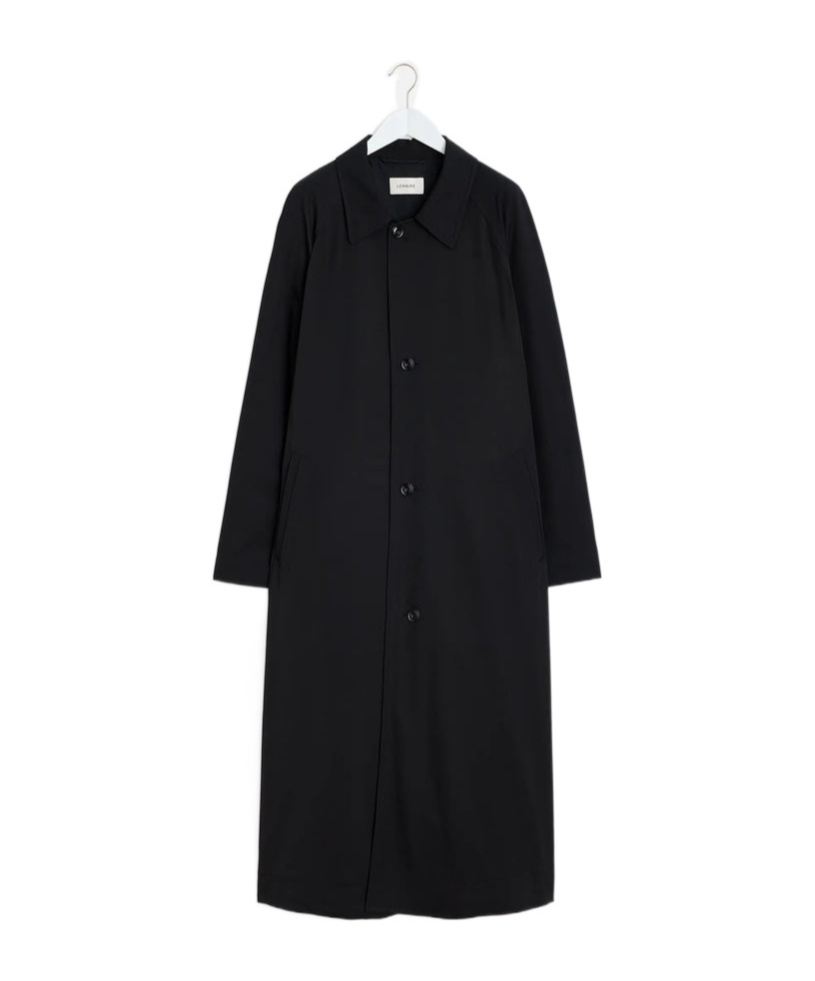 Lemaire Half Overcoat Trench Coat In Black