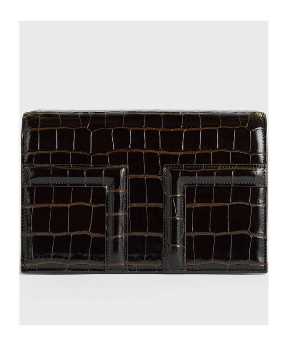 Totême Mini T-flap Embossed Handbag In Black