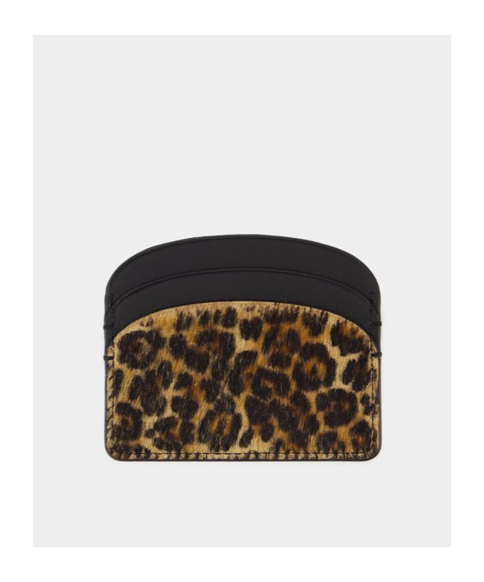 Apc A.p.c. Card Holder - Leather - Printed In Black