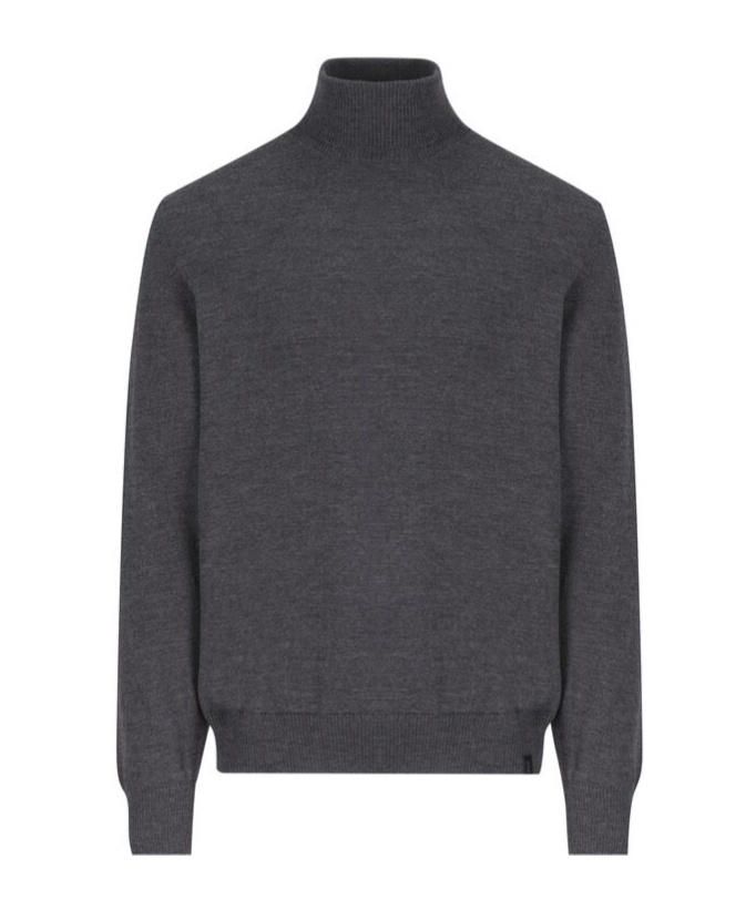 Fay Mock Neck Sweater In Black