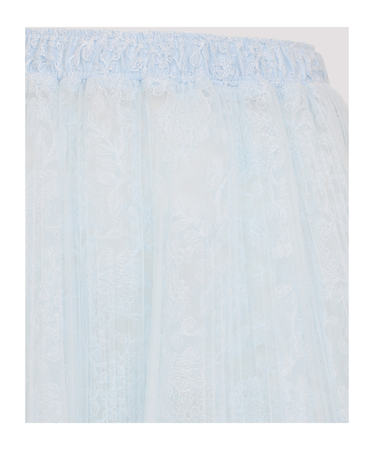 Ermanno Scervino Lace Overlay Flared Midi Skirt In Blue