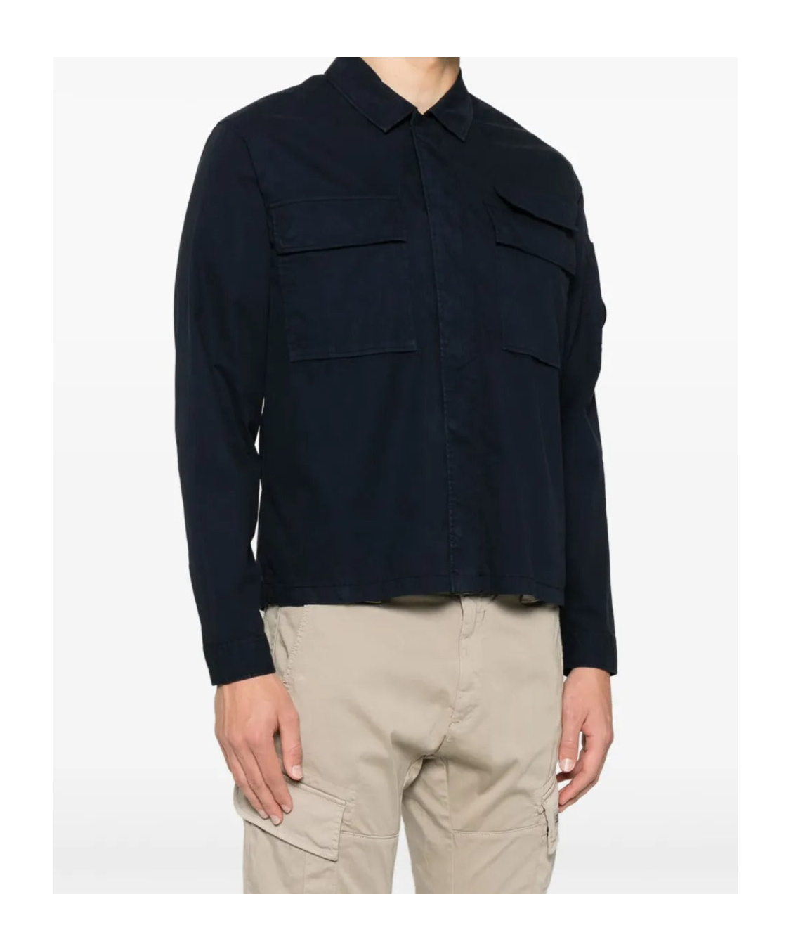 C.p. Company C.p.company Cotton Overshirt In Black