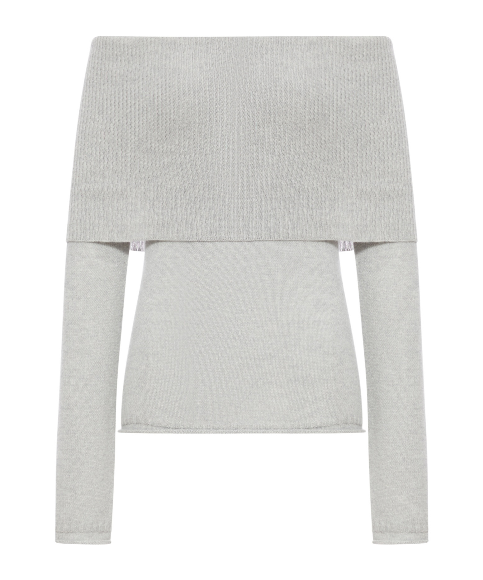 Roberto Collina Ribbed Boat Neck Sweater In Gray