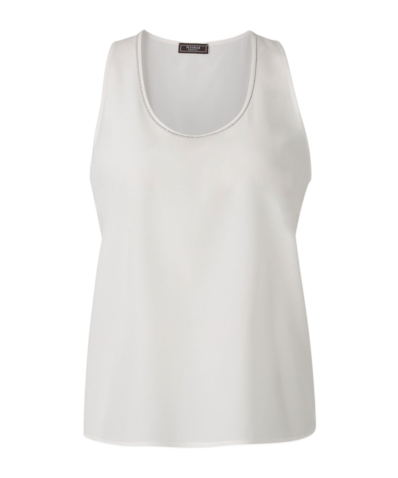 Shop Peserico Round-neck Vest In White