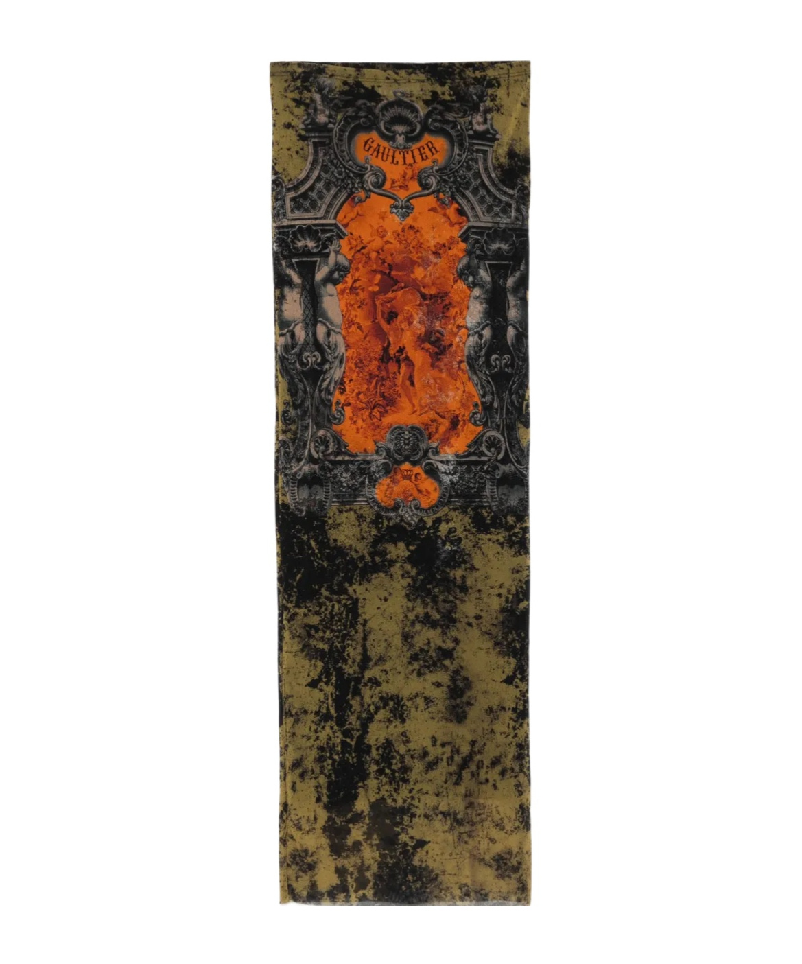Jean Paul Gaultier Printed Mesh Midi Skirt