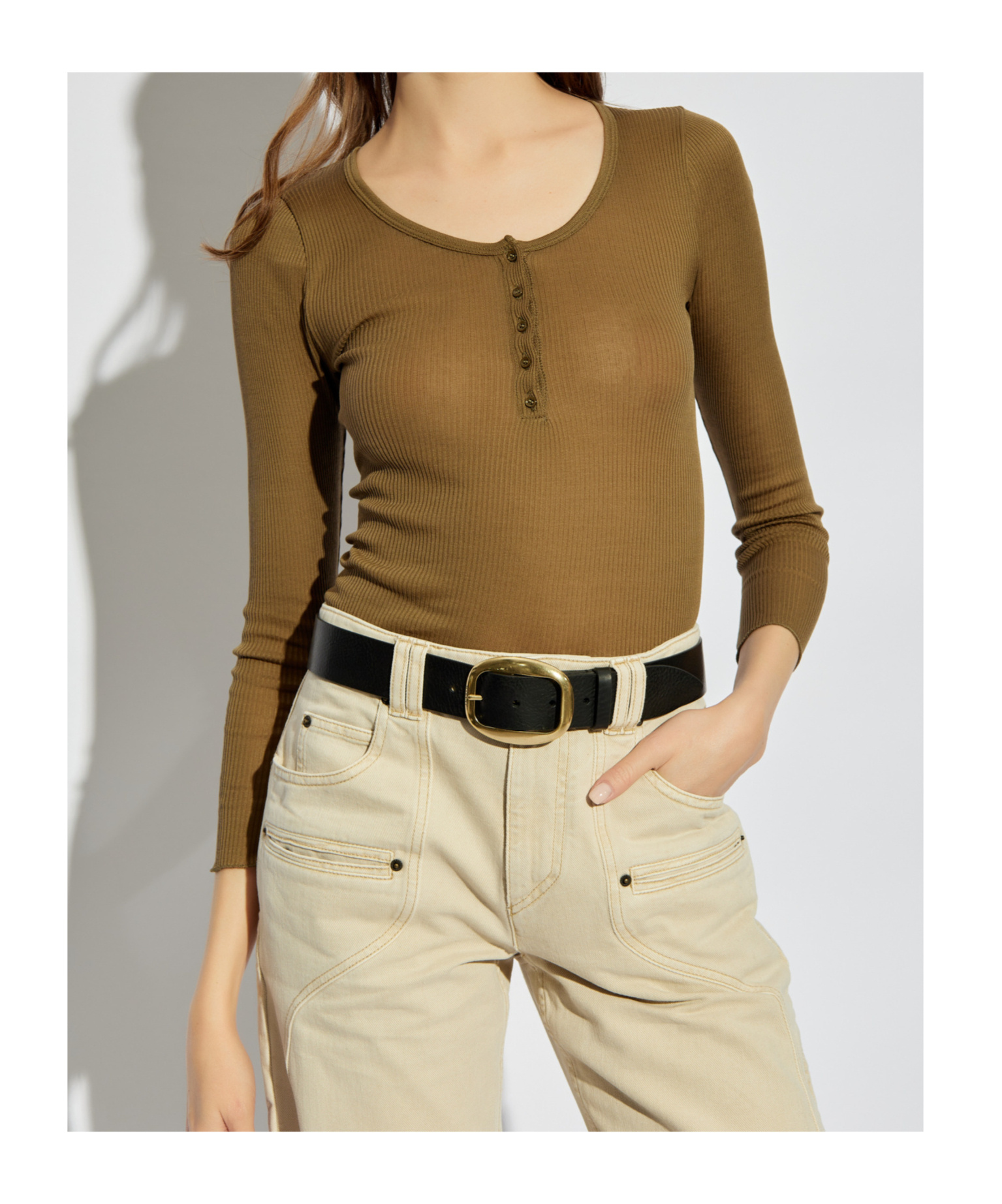 Isabel Marant Long-sleeved Blouse In Green