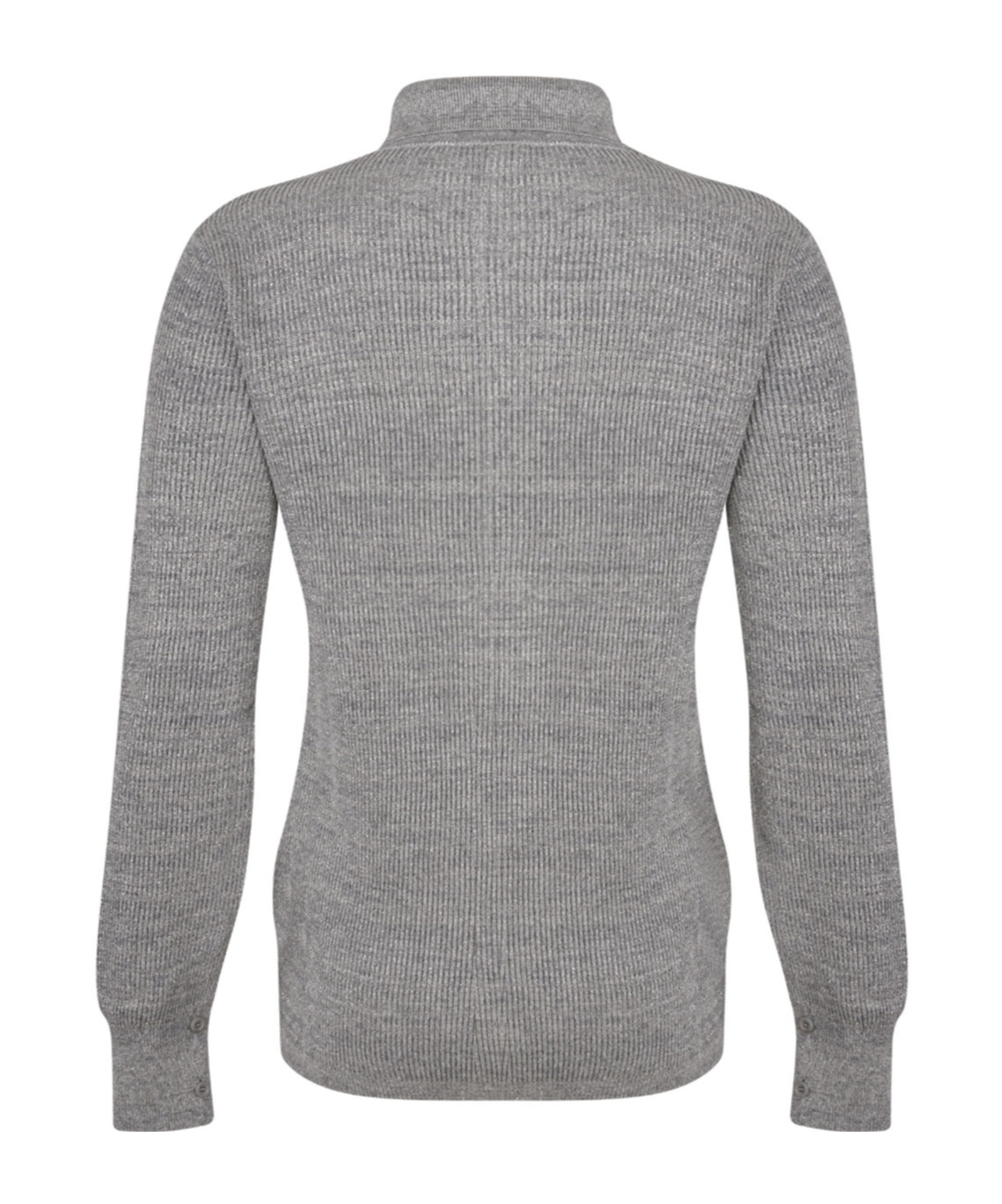 Fabiana Filippi Long-sleeved Knitted Cardigan In Gray