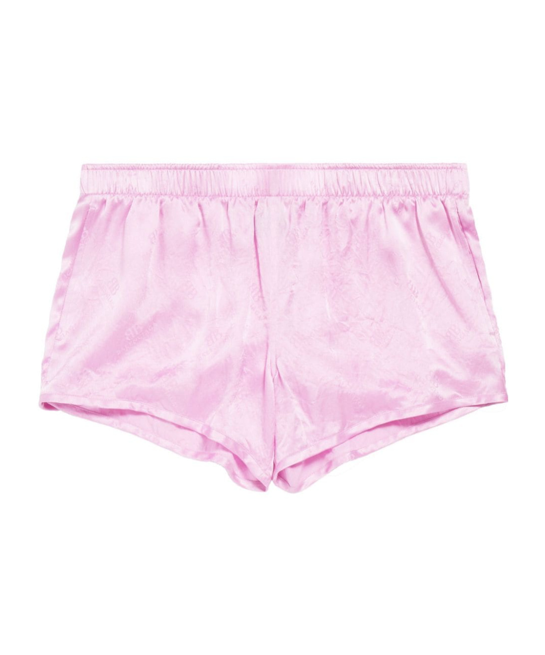 Balenciaga Silk Jacquard Running Shorts In Pink
