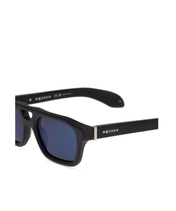 Alexander Mcqueen Eyewear Square Frame Sunglasses In Blue