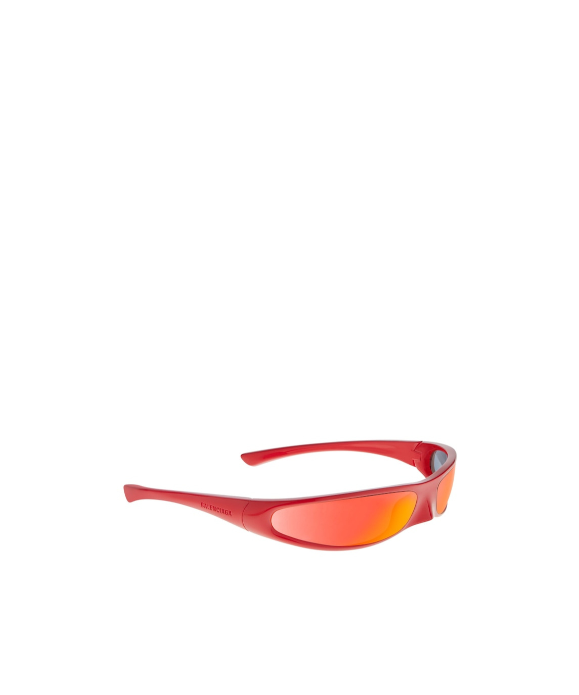 Balenciaga Blade Rectangular Sunglasses In Red