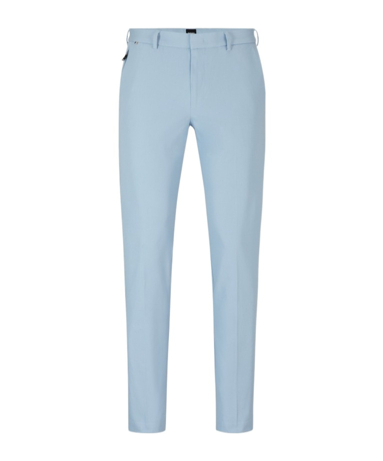 Hugo Boss Mens Slim Fit Chinos In Stretch-cotton Satin