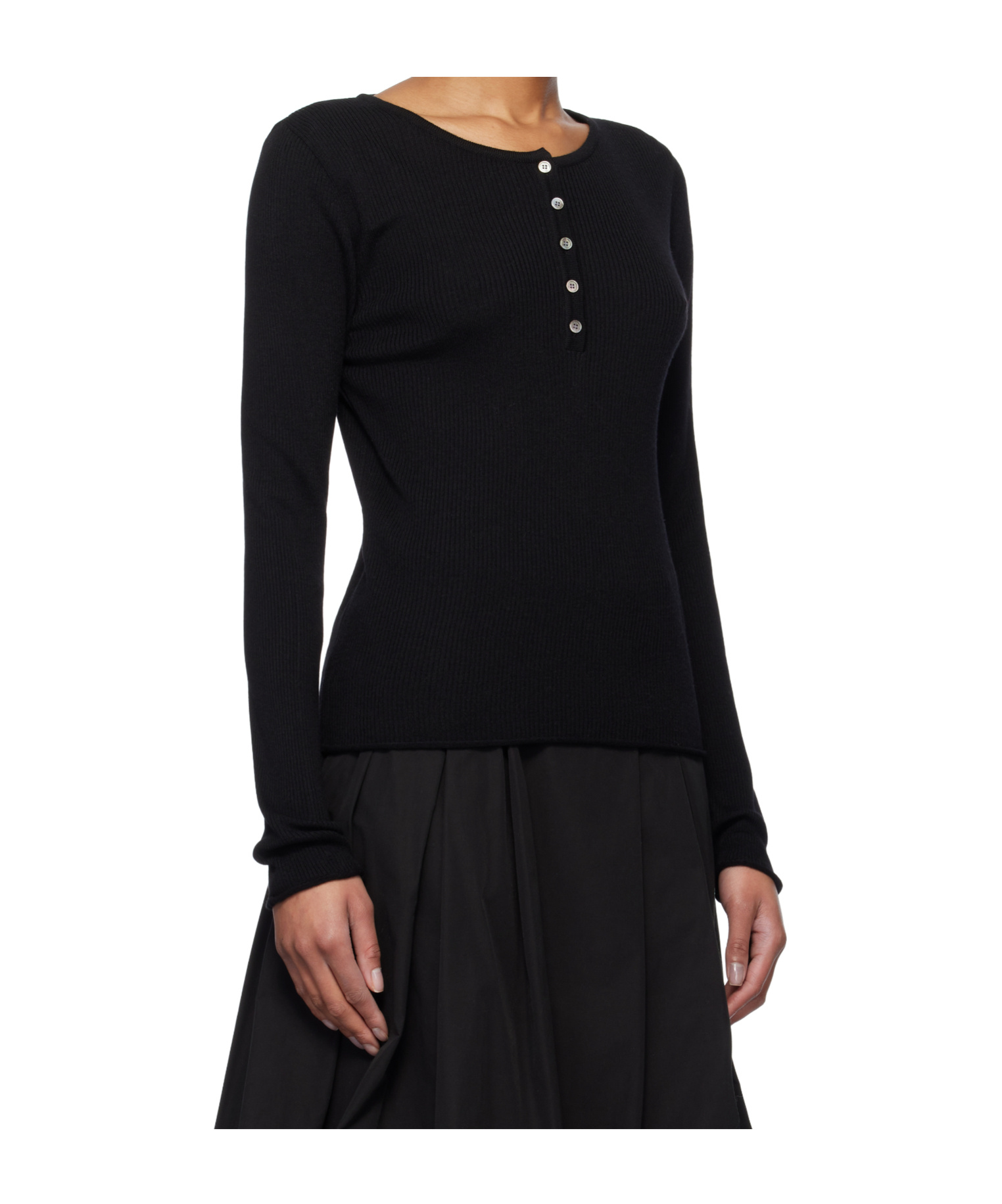 Dunst Buttoned Long Sleeve Top