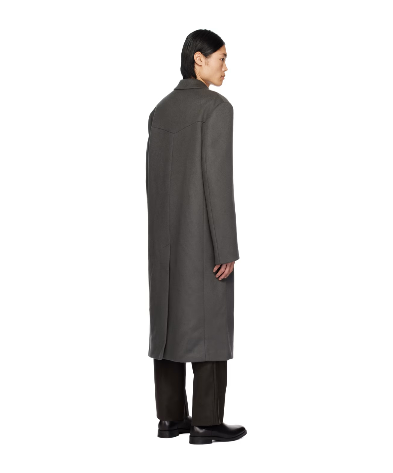 Shop Paul Smith X Commission Lapped Collar Coat In Black