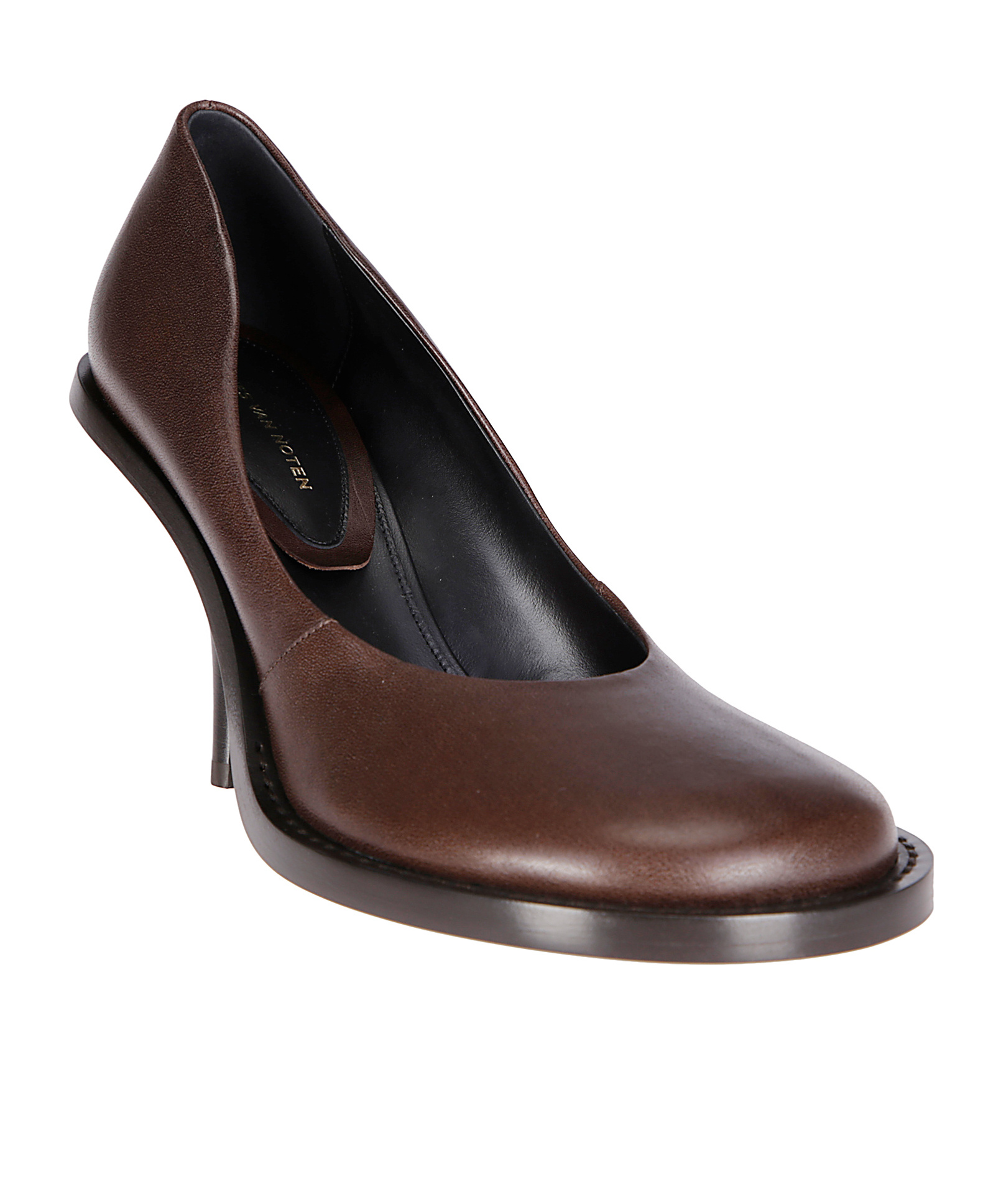 Dries Van Noten Round-toe Slip-on Pumps In Brown
