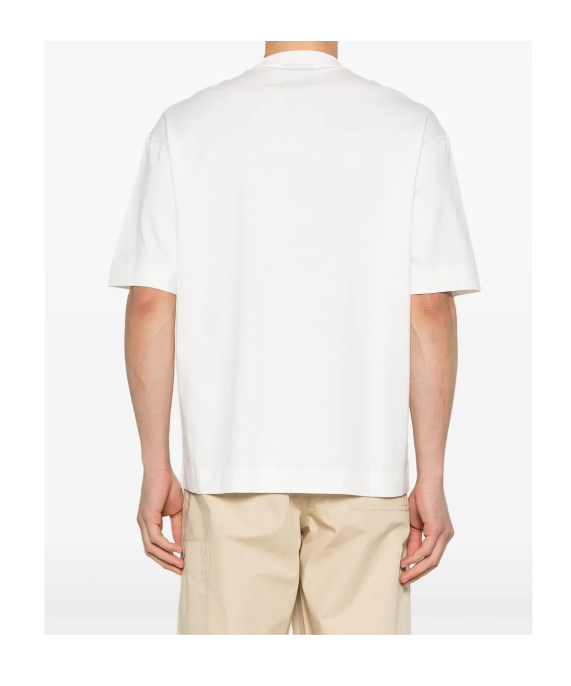 Emporio Armani Flower-embroidered T-shirt In White