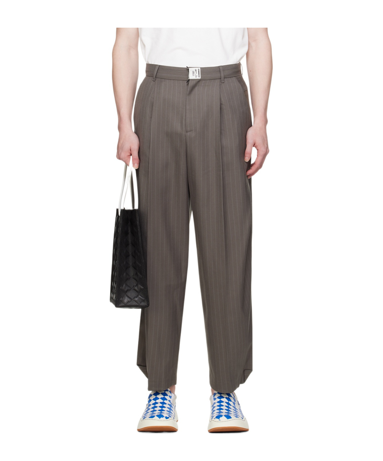 Ader Error Belt Loop Zipper Casual Pants In Multicolor