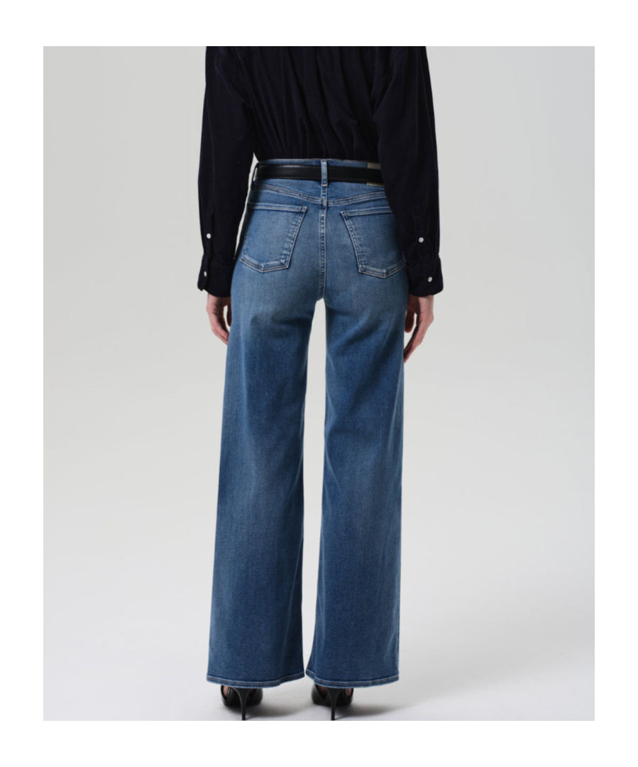 Citizen Of Humanity Lyra Long Wide Leg In Blue