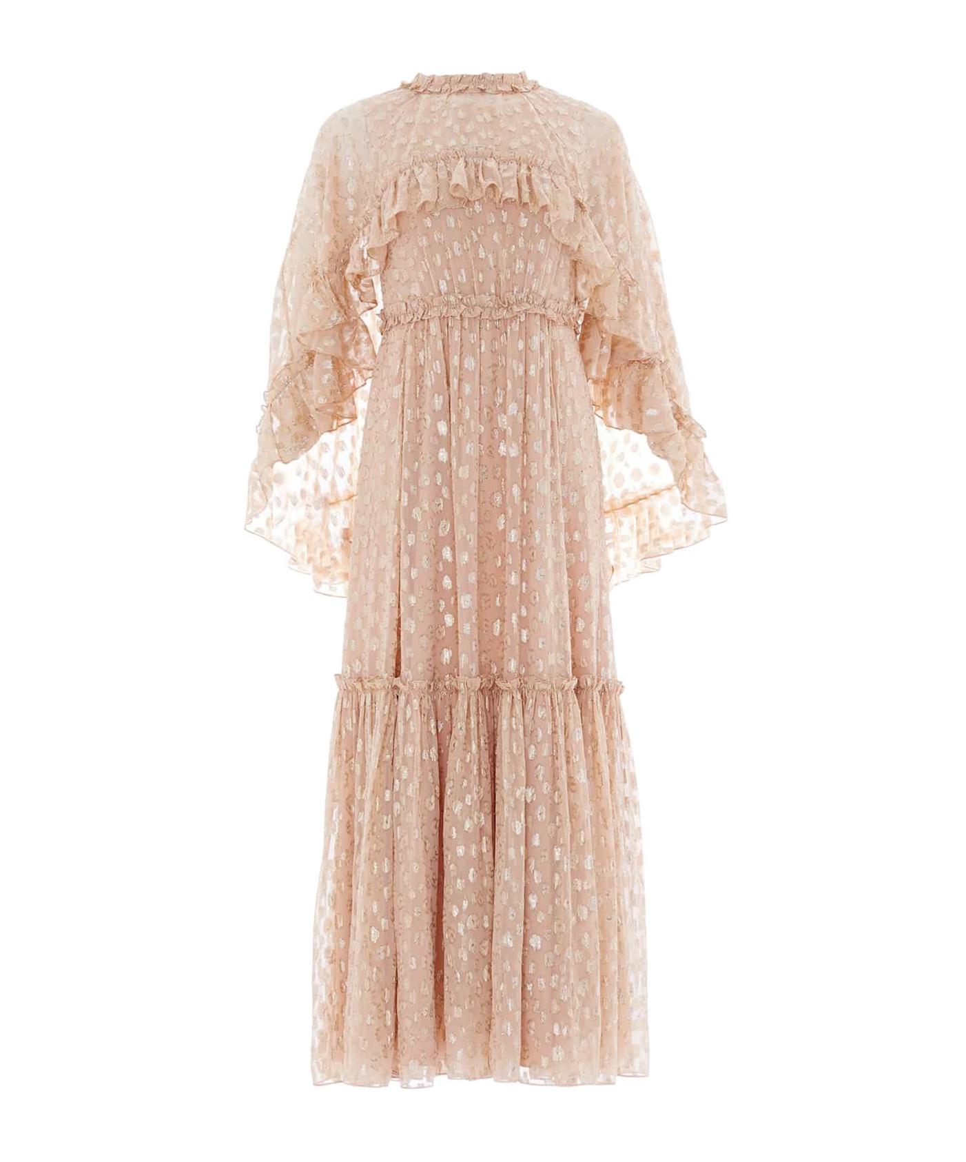 Needle & Thread Cape Dress In Nude