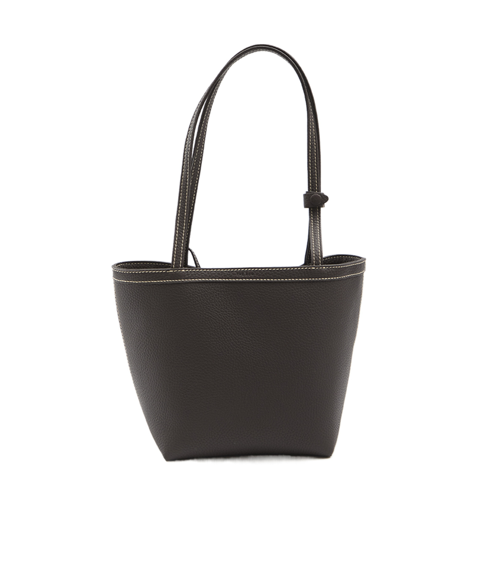 The Row Medium Park Stitch Grained Leather Tote Bag In Brown