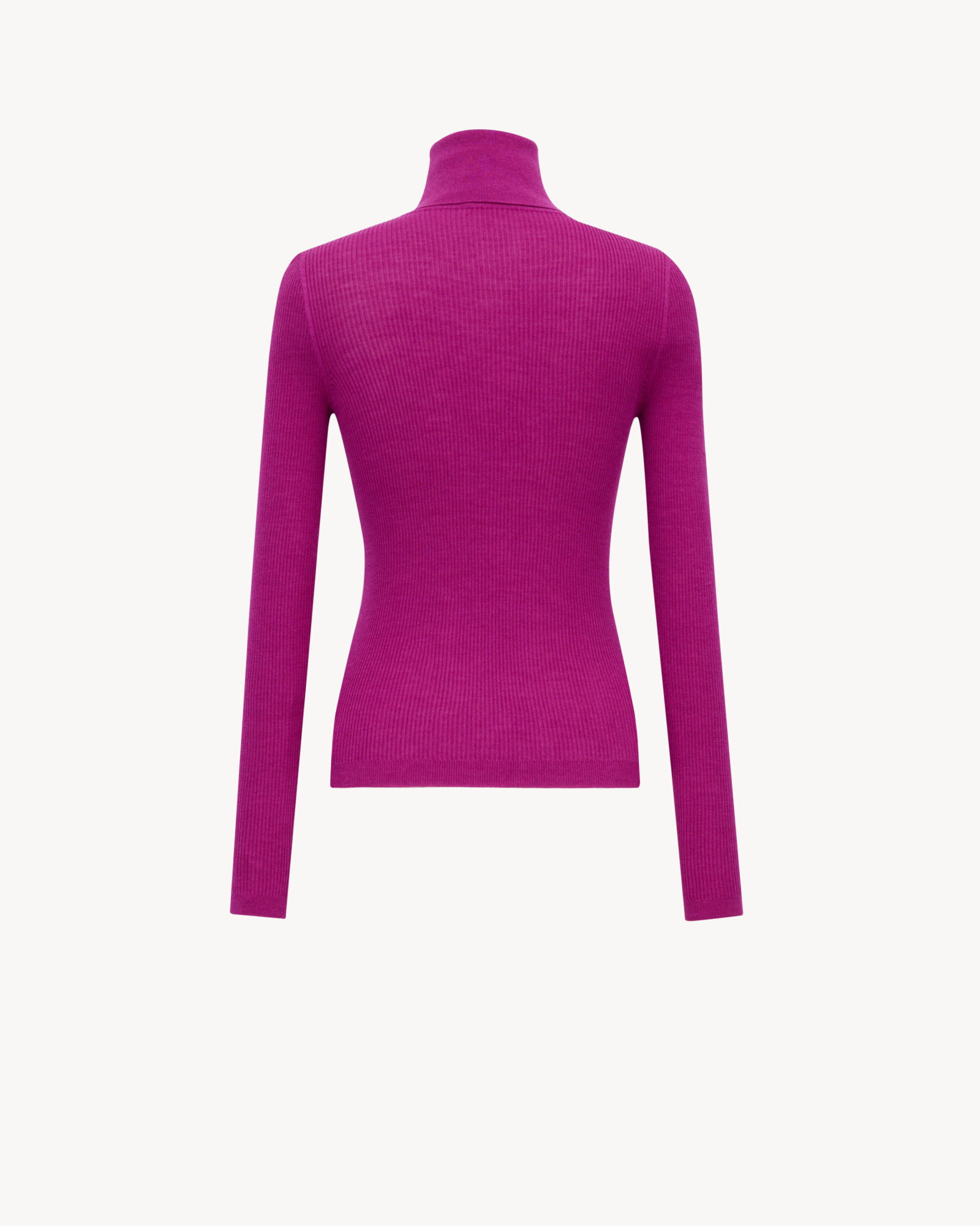 Saint Laurent Turtleneck Top In Purple