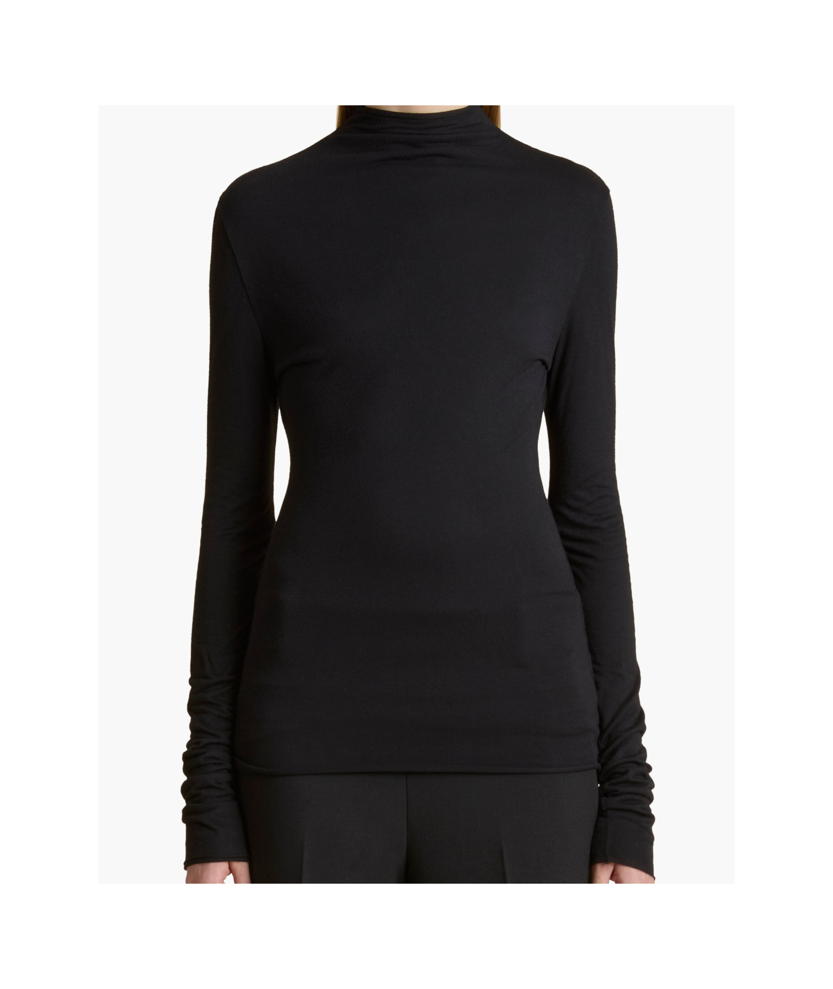 Shop Khaite Rolina Long-sleeved Top In Black