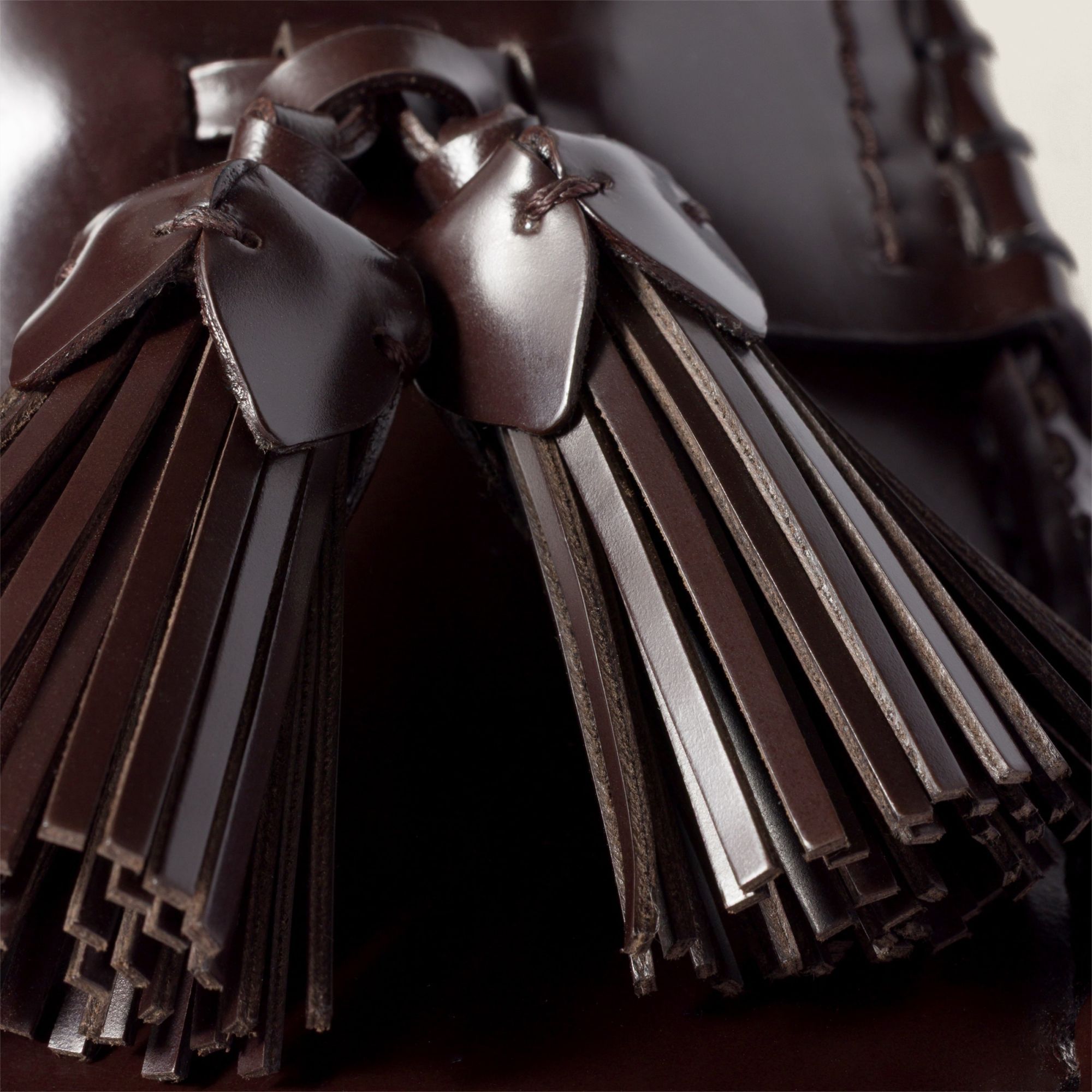Miu Miu Tassel Loafers In Polished Leather In Burgundy