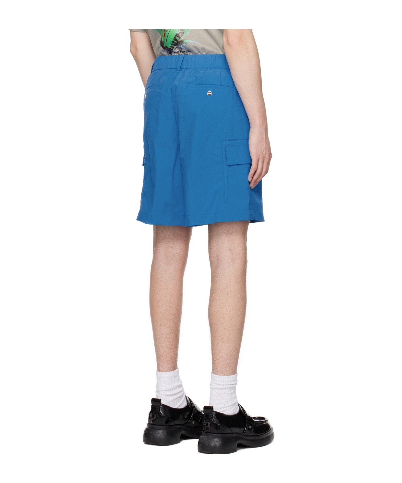 Wooyoungmi Blue Hardware Shorts In Blue