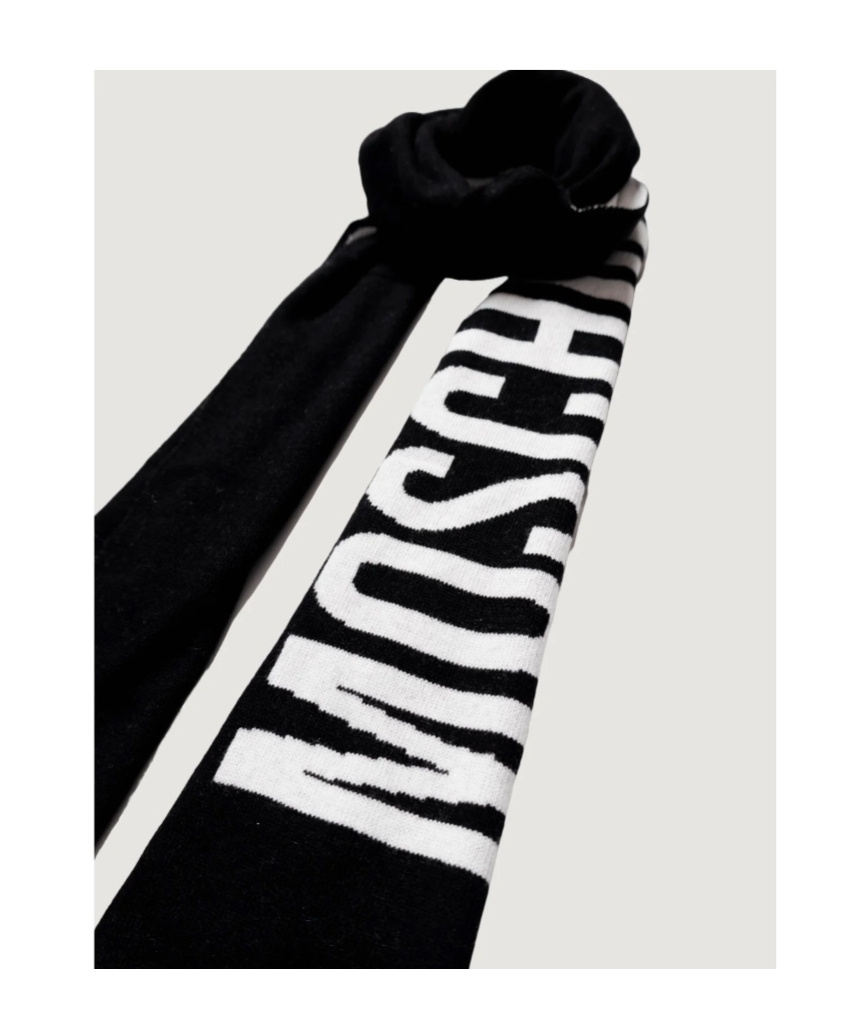 Moschino Contrasting Scarf In Black