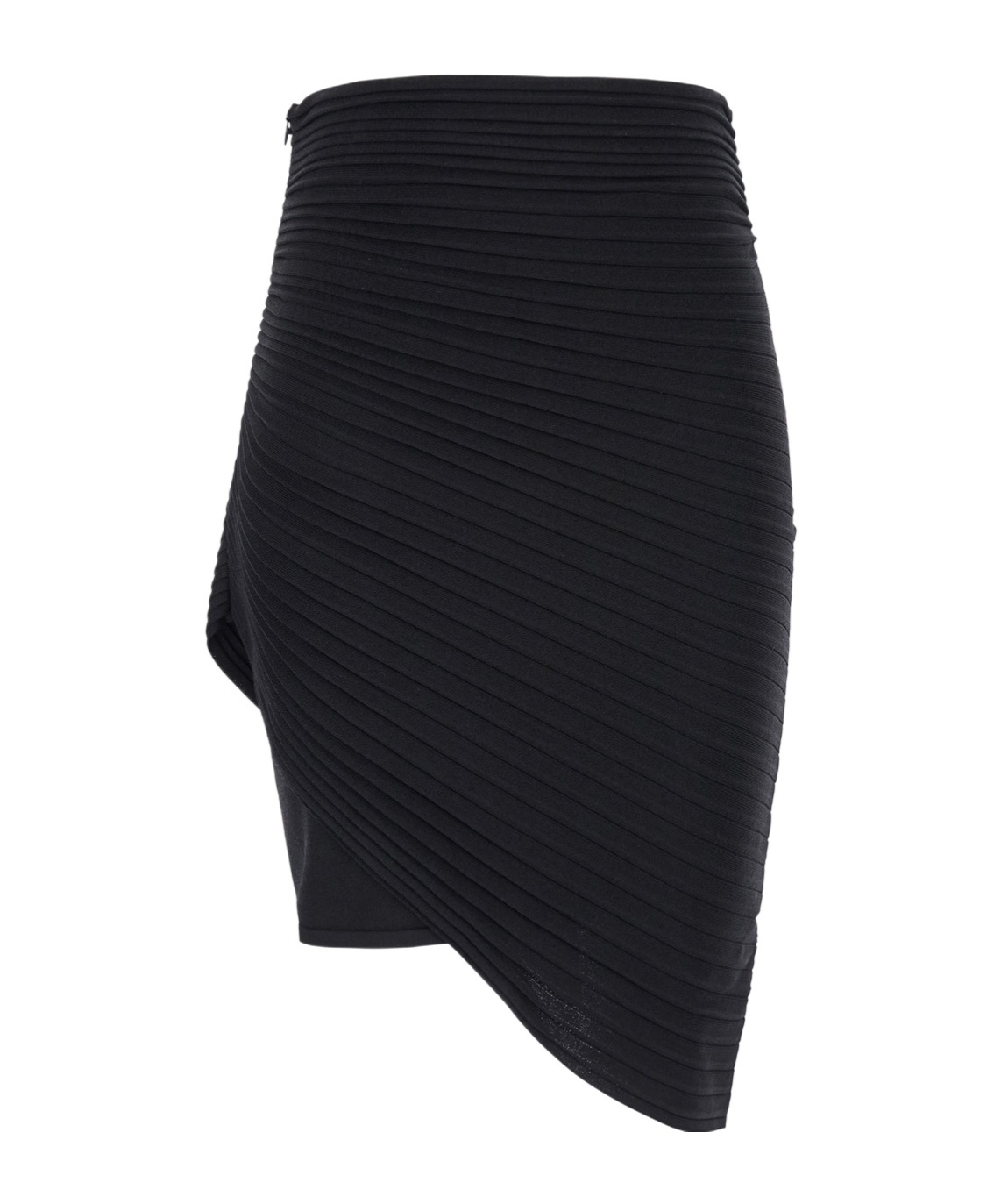 Philosophy Di Lorenzo Serafini Asymmetric Plissé Mini Skirt In Black